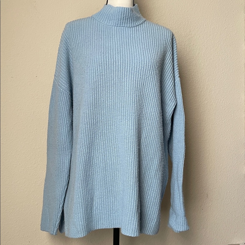 SUBOO made in Australia Sweater . Very Oversized . Excellent used cond. Sky Blue
